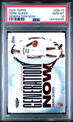 Graded 2025 Topps Derik Queen #GN13 Generation Now Rookie RC Basketball Card PSA 10 Gem Mint