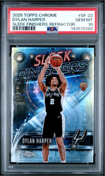 Graded 2025 Topps Chrome Dylan Harper #SF22 Sleek Finishers Refractor Rookie RC Basketball Card PSA 10 Gem Mint