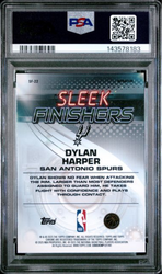 Graded 2025 Topps Chrome Dylan Harper #SF22 Sleek Finishers Refractor Rookie RC Basketball Card PSA 10 Gem Mint
