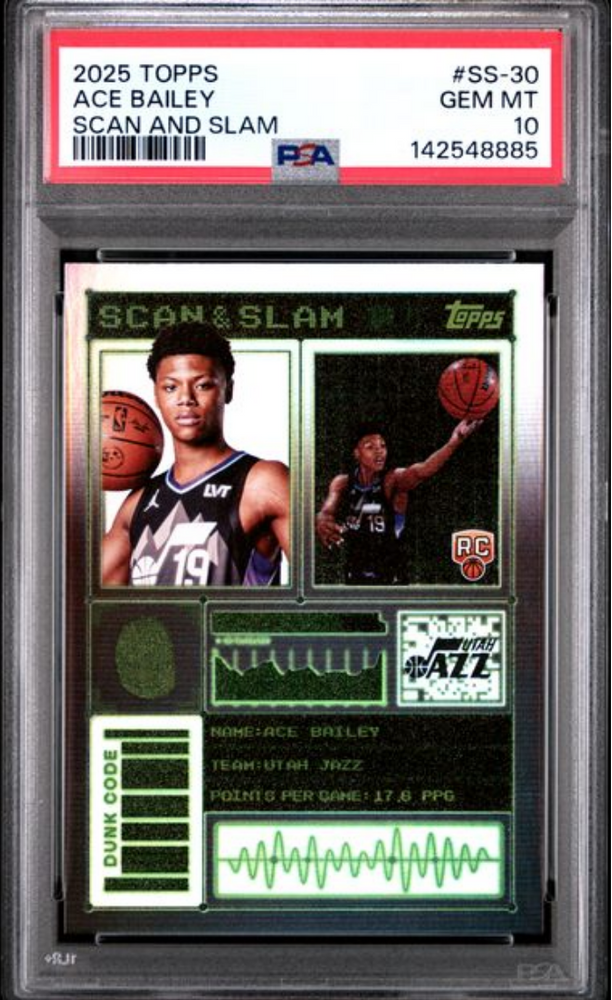 Graded 2025 Topps Ace Bailey #SS30 Scan and Slam Rookie RC Basketball Card PSA 10 Gem Mint