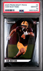 Graded 2025 Panini Prizm Draft Picks Cam Skattebo #9 Rookie RC Football Card PSA 10 Gem Mint