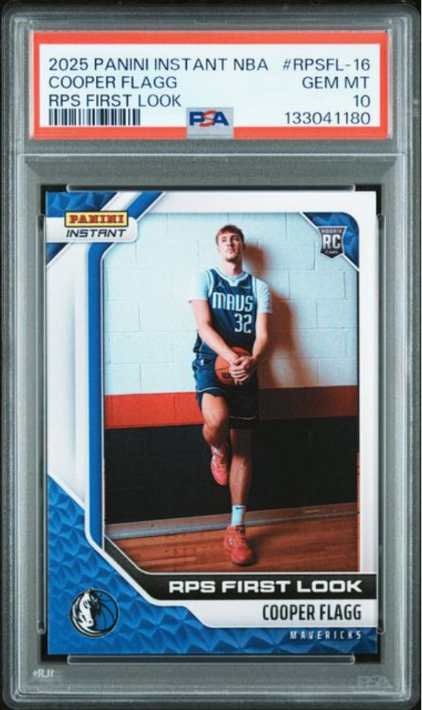 Graded 2025 Panini Instant Cooper Flagg #RPSFL16 RPS First Look Rookie RC Basketball Card PSA 10 Gem Mint