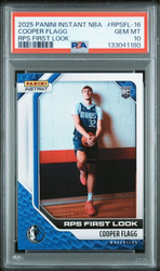 Graded 2025 Panini Instant Cooper Flagg #RPSFL16 RPS First Look Rookie RC Basketball Card PSA 10 Gem Mint