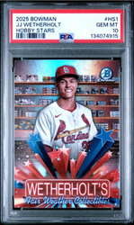 Graded 2025 Topps Bowman JJ Wetherholt #HS1 Hobby Stars Rookie RC Baseball Card PSA 10 Gem Mint (ONLINE ORDER ONLY)