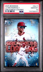 Graded 2025 Topps Bowman JJ Wetherholt #GL17 Greatness Loading Rookie RC Baseball Card PSA 10 Gem Mint