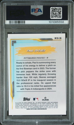 Graded 2024 Topps Bowman Chrome Paul Skenes #M1B36 My 1st Bowman Mini Diamond Refractor Rookie RC Baseball Card PSA 10 Gem Mint