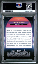 Graded 2025 Topps Cosmic Chrome Jacob Wilson #9 Ultraviolet Beam Rookie RC Baseball Card PSA 10 Gem Mint