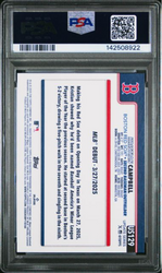 Graded 2025 Topps Update Kristian Campbell #129 Rookie RC Baseball Card PSA 10 Gem Mint