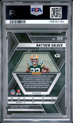 Graded 2025 Panini Mosaic Matthew Golden #323 Reactive Yellow Rookie RC Football Card PSA 10 Gem Mint