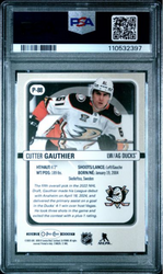Graded 2024 Upper Deck O-Pee-Chee Cutter Gauthier #P88 Premier Rookie RC Hockey Card PSA 10 Gem Mint
