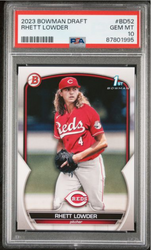 Graded 2023 Topps Bowman Draft Rhett Lowder #BD52 Rookie RC Baseball Card PSA 10 Gem Mint