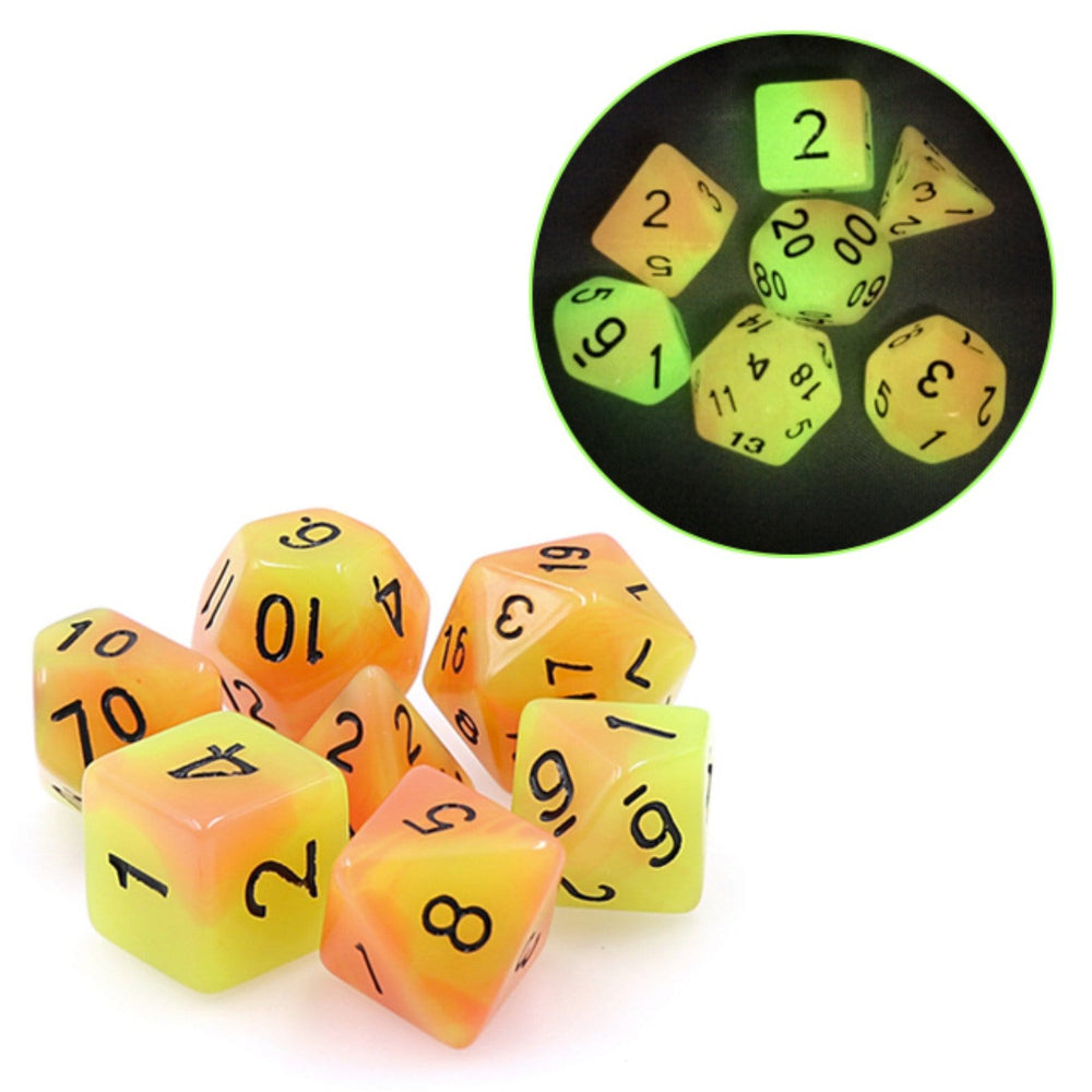 Glow in the Dark FireBall RPG Dice Set (ONLINE ORDER ONLY)