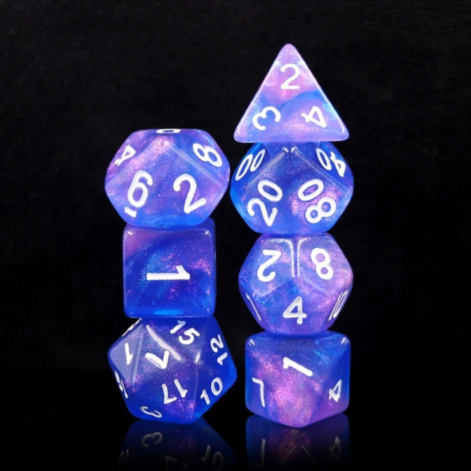 Sapphire Phantom RPG Dice Set (ONLINE ORDER ONLY)