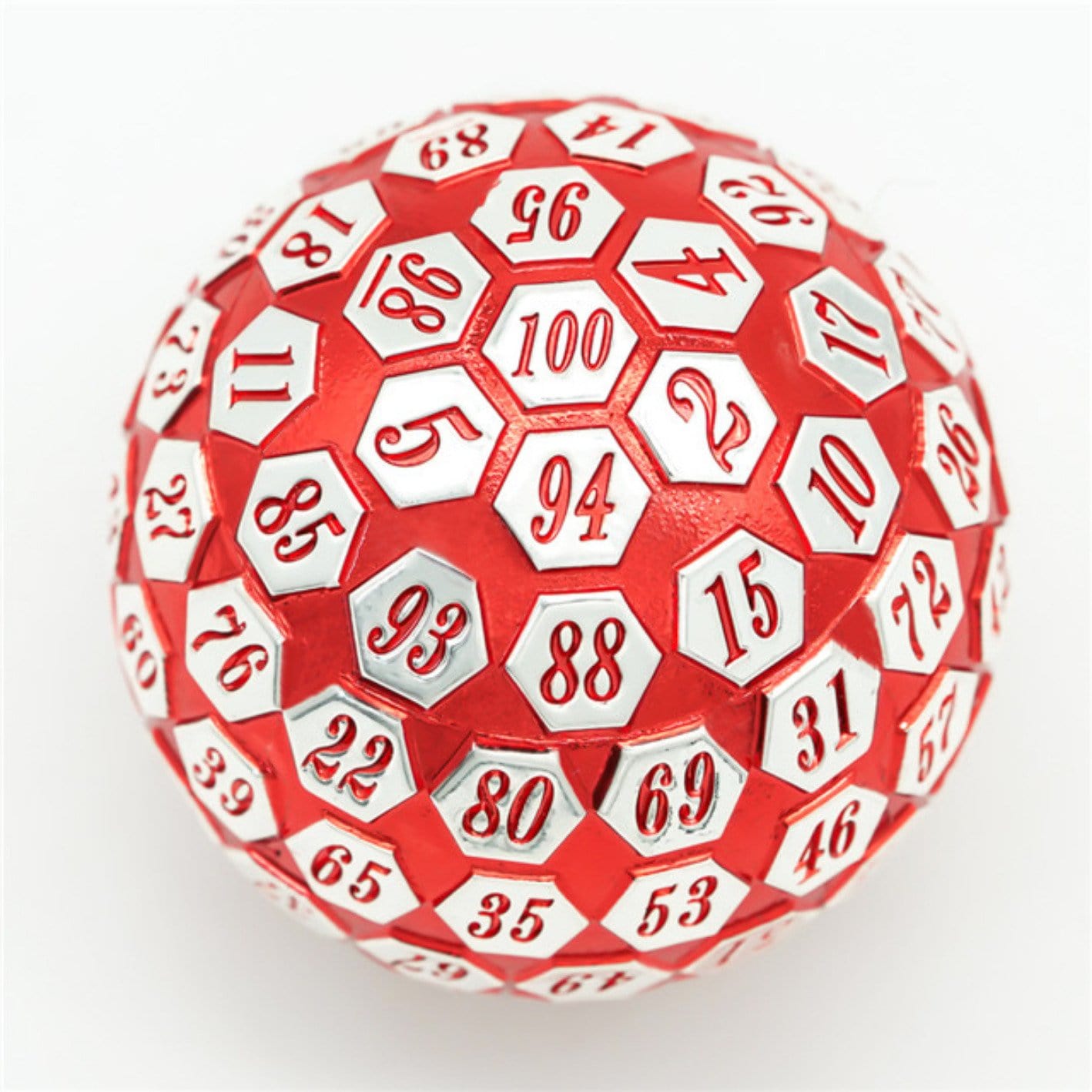 45mm Metal D100 - Red & Silver (ONLINE ORDER ONLY)