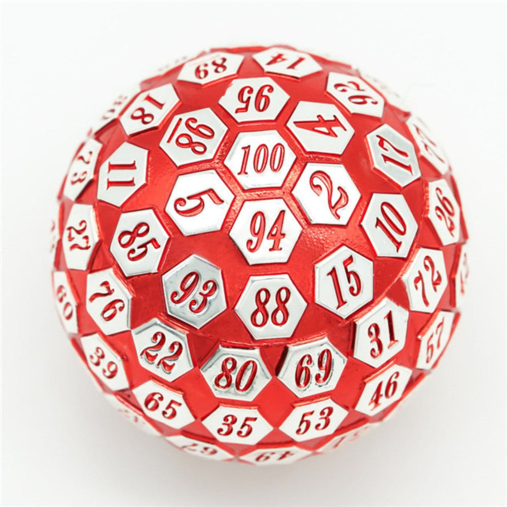 45mm Metal D100 - Red & Silver (ONLINE ORDER ONLY)