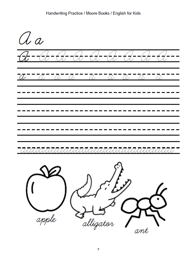 Cursive Handwriting Practice and Coloring Book - Printable! (ONLINE ORDER ONLY)