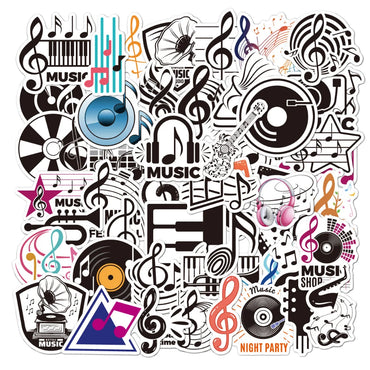 10/50Pcs Motivational Music Stickers Inspirational Phrases DIY Waterproof Phone Notebook Guitar Car Bike Wall Graffiti Decals (Online Order Only)