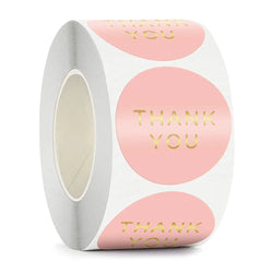 500pcs/roll Round Brown labels Thank You Kraft Stickers 1 inch Wedding Pretty Gift Envelope Sealing Label Stickers Stationery (ONLINE ORDER ONLY)