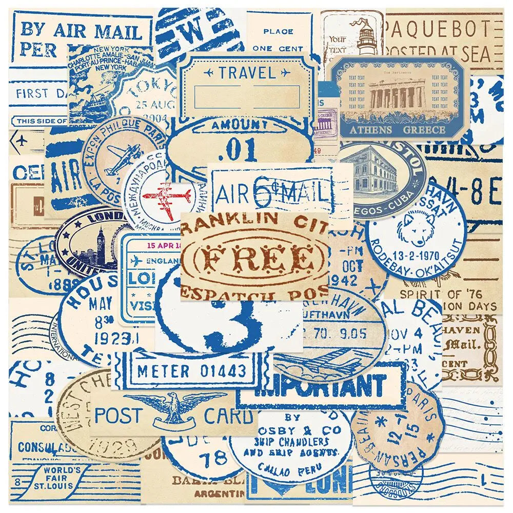 10/50/100PCS Mix World Famous Building Stickers Aesthetic Travel Landmark Decal Graffiti DIY Phone Suitcase Luggage Guitar Decal (ONLINE ORDER ONLY)