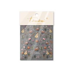 Autumn Fall Sunflower Rabbit Leaves Crane Rose Sun Mountain Hill Produce Good Harvests Cookie Nail Art Sticker Decoration Decals (ONLINE ORDER ONLY)