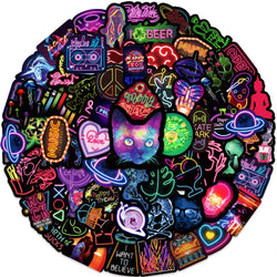 10/30/50/100pcs Fresh Neon Light Sticker Packs (ONLINE ORDER ONLY)