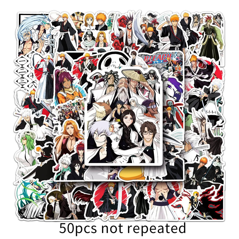 50pcs BLEACH Series Stickers for Helmet, Desktop, Wall Decoration (Online Order Only)