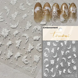Charming Blue Sparrow Feather Rhinestone Wings Peacock Sparrow Dreamy Jelly Stars Self Adhesive Nail Art Stickers Manicure Decal (ONLINE ORDER ONLY)