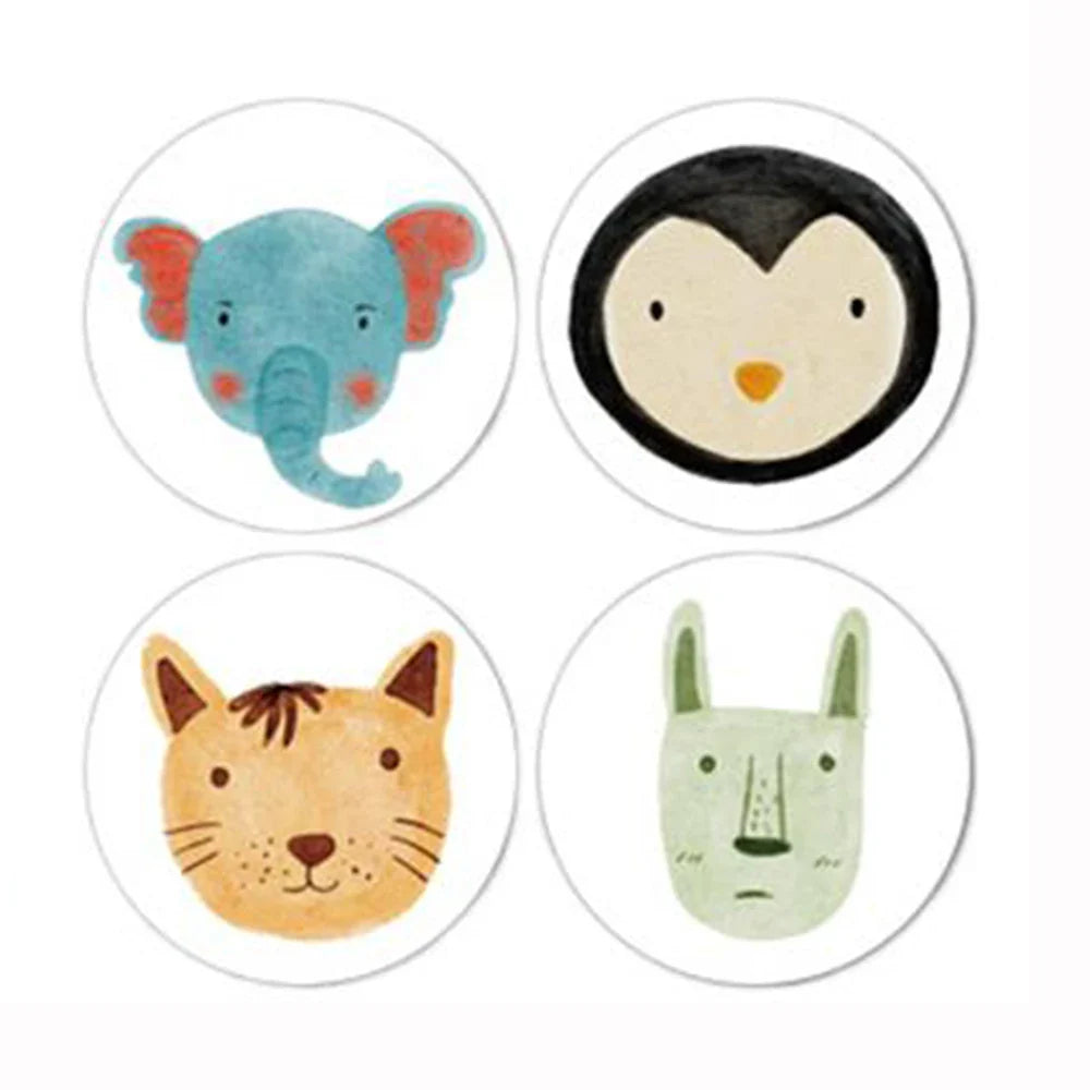 100-500pcs Reward Sticker Cute Cartoon Animals Scrapbooking Sticker for Teacher Encourage Supplies Children's Lables (ONLINE ORDER ONLY)