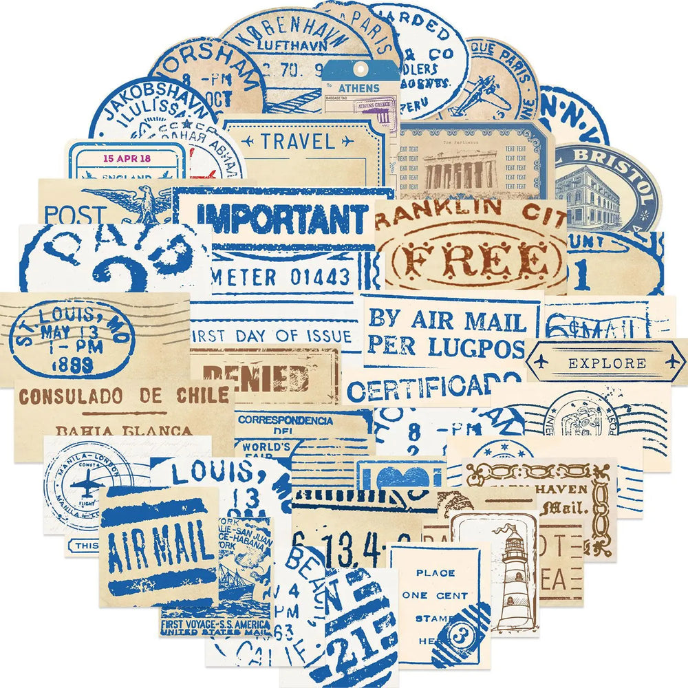 Travel Ticket Stub Cartoon Stickers for Suitcase, Skateboard, Laptop, Luggage, Phone (ONLINE ORDER ONLY)