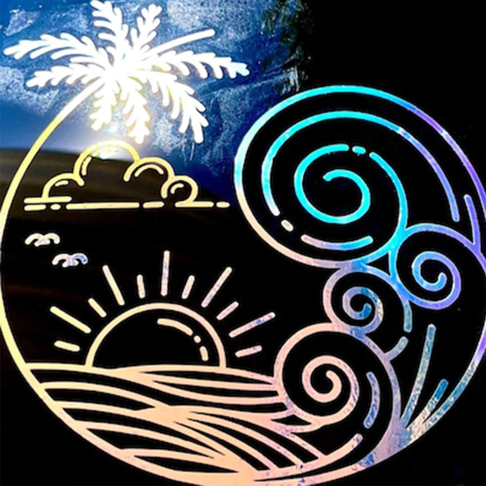 Beach Decal For Car Sticker Cover Laptop Vinyl Decal Computer Decal Bumper Window Stickers Beach Theme Decals Vinyl Decals (ONLINE ORDER ONLY)