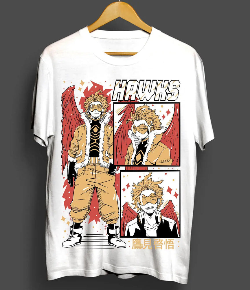 Wing Hero Hawks T-Shirt: Keigo Takami Anime Manga Tee (ONLINE ORDER ONLY)