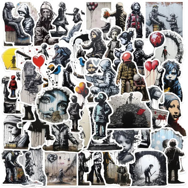 10/50Pcs Abstract Painting Works Classic Art Aesthetic Stickers Graffiti Kids Toy Skateboard Phone Laptop Luggage Decal Sticker (Online Order Only)
