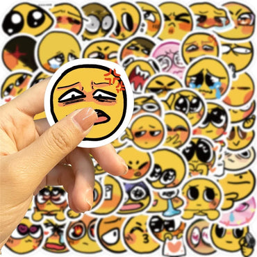 10/30/60PCS Cute Mood Yellow Sticker Aesthetic Korean Stationery Children's PVC Decoration Scrapbooking School Supplies for Kids (ONLINE ORDER ONLY)