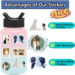 50PCS New INS Pride And Prejudice Stickers Cartoon Creative Toys iPad Desk Car Chair Decoration Waterproof Sticker Decals (ONLINE ORDER ONLY)