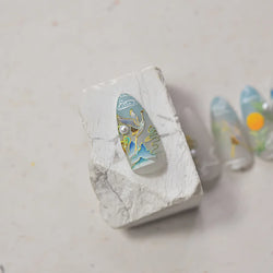 Autumn Fall Sunflower Rabbit Leaves Crane Rose Sun Mountain Hill Produce Good Harvests Cookie Nail Art Sticker Decoration Decals (ONLINE ORDER ONLY)