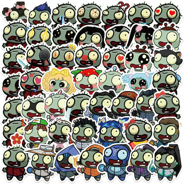 50PCS Cute Zombie Game Stickers for Motorcycle, Car, iPad, Phone, Laptop, Diary (Online Order Only)