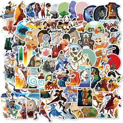 Avatar The Last Airbender Stickers - Waterproof Anime Cartoon for Luggage, Laptop, Skateboard, Kids Toy (50/100PCS) (ONLINE ORDER ONLY)