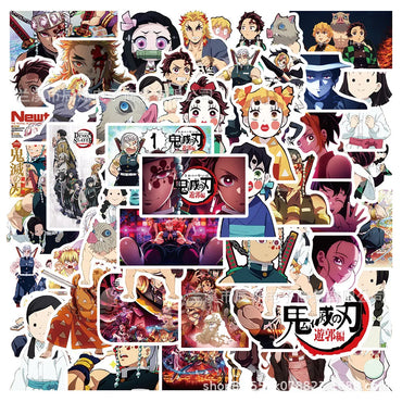 50pcs Kimetsu No Yaiba Yuukaku-hen Graffiti Stickers for Laptops, Helmets, DIY Decorations (Online Order Only)