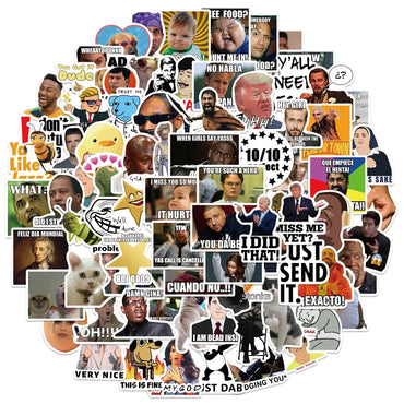10/30/50/100Pcs Funny TV Show Meme Graffiti Stickers DIY Stationery Phone Laptop Luggage Suitcase Waterproof PVC Sticker Decals (ONLINE ORDER ONLY)