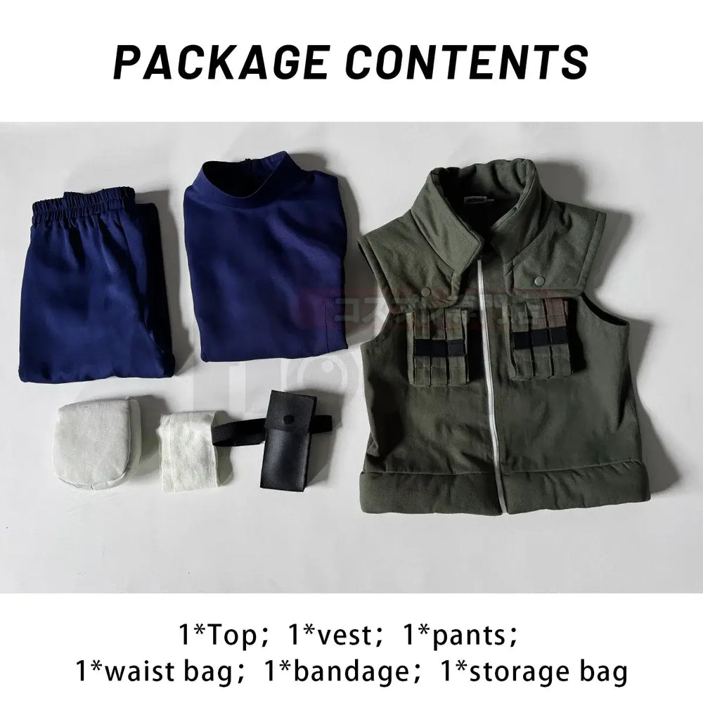 Hatake Kakashi Cosplay Costume Naruto Jonin Set