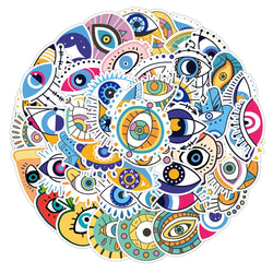 Evil Eye Cartoon Stickers for Bike, Luggage, Guitar, Laptop - 10/30/50PCS (ONLINE ORDER ONLY)