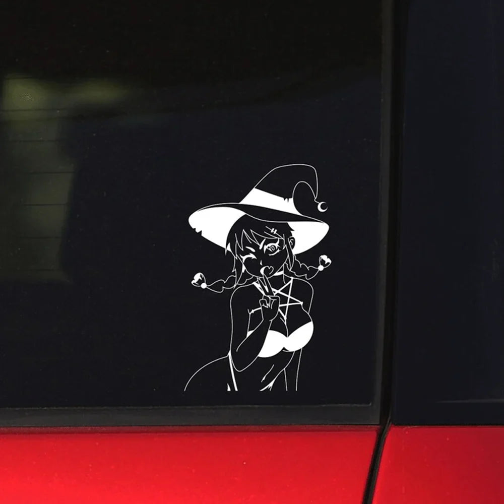 Japanese Anime for Car Stickers Witchy Passenger Notebook Sticker External Accessories Decoration Window Waterproof Vinyl Decals (ONLINE ORDER ONLY)