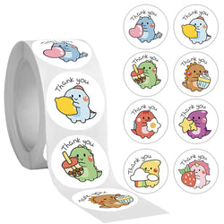 50-500pcs Cartoon Thank You Stickers 2.5cm Cute Labels For Small Business Or Wedding Gift Decor Stationery Packaging Sticker (ONLINE ORDER ONLY)