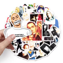 Cool White Detroit Rapper Eminem Hip Hop Sticker Packs (ONLINE ORDER ONLY)