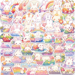 Cute Animal Rainbow Rabbit Stickers for Laptop, Notebook, Suitcase, Phone - 10/30/50pcs (Online Order Only)