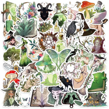 10/30/50PCS Kawaii Forest Witch Decoration Scrapbooking PVC Sticker Aesthetic Korean Stationery School Supplies for Kids (ONLINE ORDER ONLY)