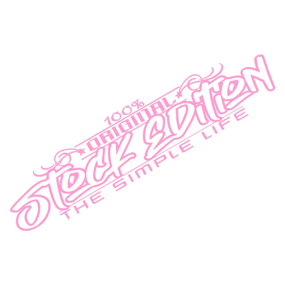 Stock Edition Simple Life Under Construction Car Sticker for Windshield Banner JDM Competition Style Waterproof Vinyl Decals (ONLINE ORDER ONLY)