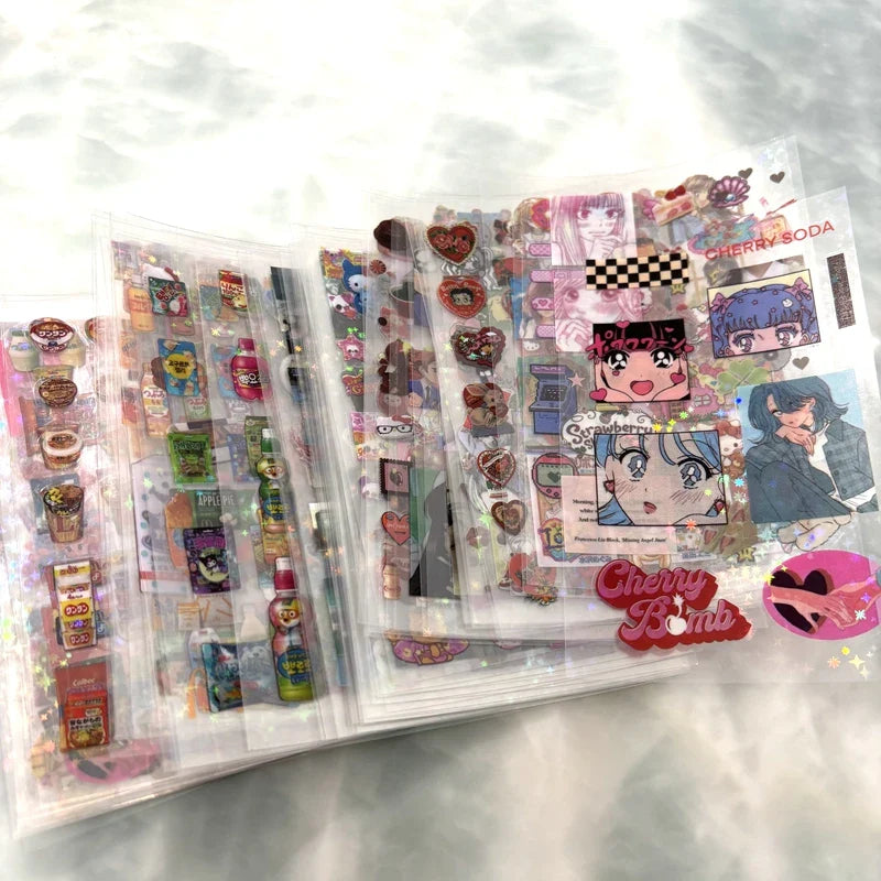 20pcs/set Cute Y2k Glitter Laser Sticker for Phone Camera Luggage Journal Sticker Kawaii Decoration Sticker Gift (ONLINE ORDER ONLY)