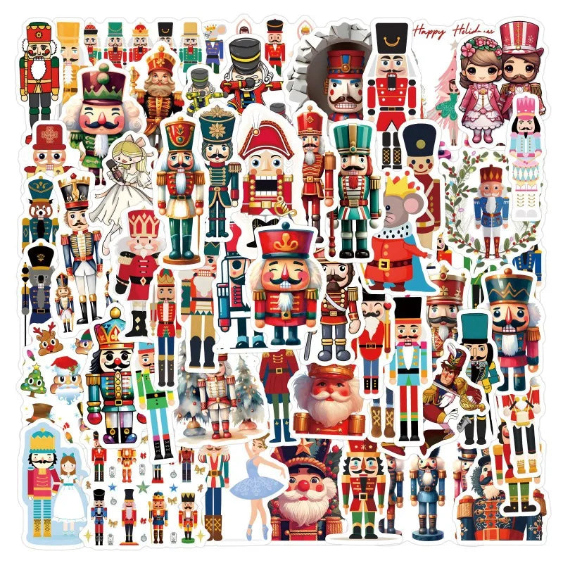 55pcs Nutcracker Sticker Set for Laptops, Phones, Cups, and More (Online Order Only)