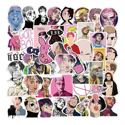 10/50pcs singer LIL PEEP Sticker graffiti stickers for DIY Suitcase Laptop skateboard Guitar and other Waterproof stickers (Online Order Only)